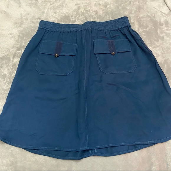 Anthropologie Maeve A-Line drawstring pull-on Skirt Blue 28768 - Picture 7 of 8